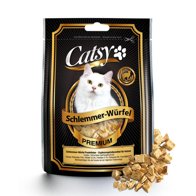 Catsy snack pour chats cubes de foie de poulet - MyStetho Veterinary