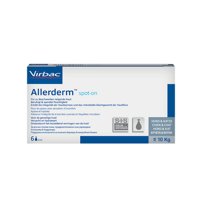 Allerderm SIS Spot on 6 pipettes à 2 ml (jusqu'à 10 kg) - MyStetho Veterinary