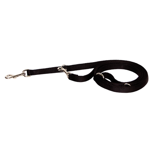 Laisse 3 pos. noir 2 cm x 1.8 m - MyStetho Veterinary