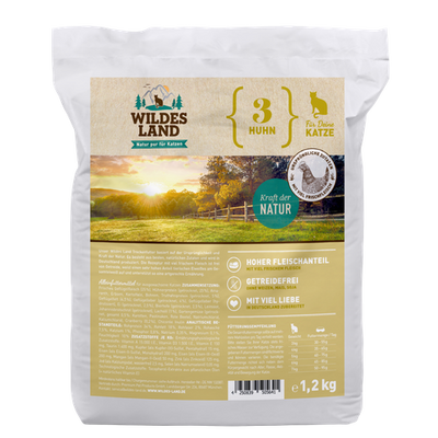 Wildes Land Feline Adult poulet avec légumes 1.2kg - MyStetho Veterinary