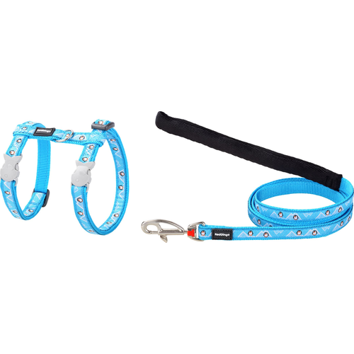 RD Cat Harness&Lead Penguin Turquoise XS 12 Neck 21-35cm, Body 27-48cm, Lead 1.2m - MyStetho Veterinary