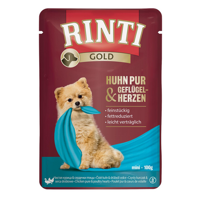 Rinti Gold Mini PUR Poulet &amp; coeurs de volaille, 100g - MyStetho Veterinary