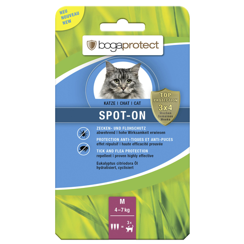 bogaprotect Spot-On anti-parasitaire M pour chats 3 x 1.2 ml - MyStetho Veterinary