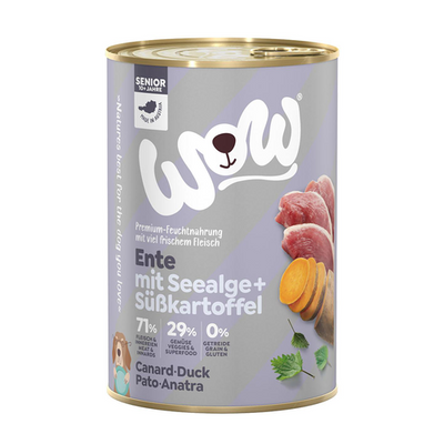 WOW Senior canard avec patates douces 400g - MyStetho Veterinary