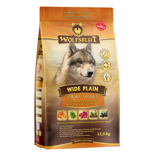 Wolfblut Canine Adult Light Wide Plain - cheval avec patate douce 12.5kg - MyStetho Veterinary