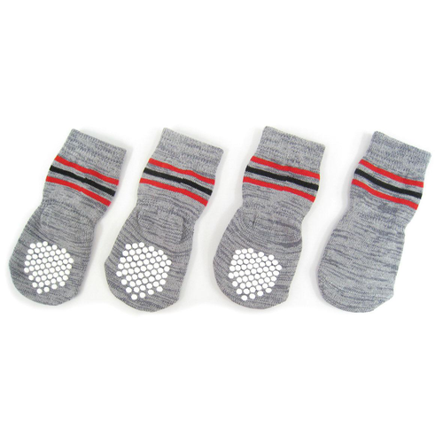 Swisspet chaussettes pour chiens avec antiglisse, Grey-Step - MyStetho Veterinary