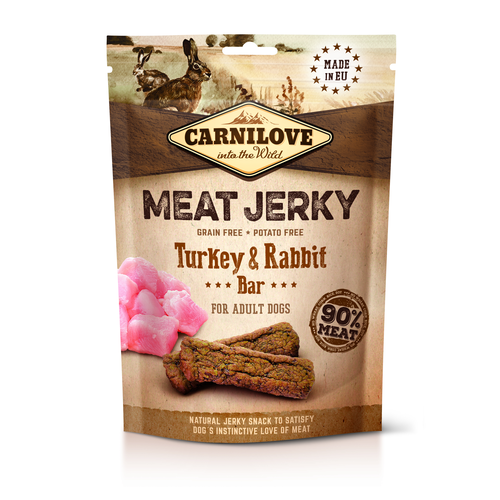 Carnilove Dog Meat Jerky Dinde + lapin - Barre protéinée 100g - MyStetho Veterinary