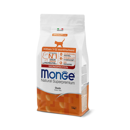 Monge Monge Cat Kitten Monoprotein Canard, 1.5kg - MyStetho Veterinary