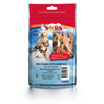 SwissDog Mini-Steaks avec poulet & poisson - MyStetho Veterinary