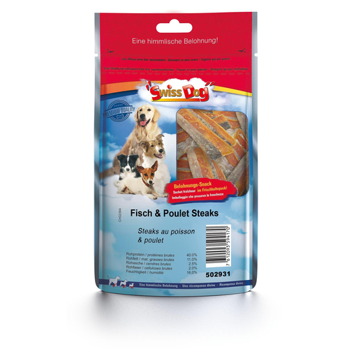 SwissDog Steaks au poisson & poulet - MyStetho Veterinary