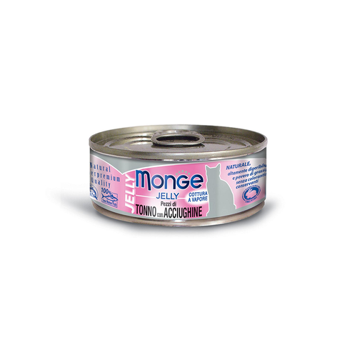 Monge Jelly Cat Ad. Tuna&amp;Anchovies 80g - MyStetho Veterinary