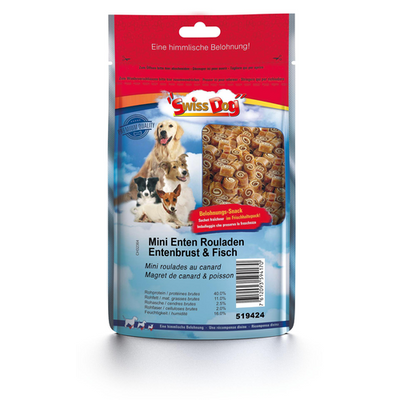 SwissDog Mini-Snacks roulades, magret de canard &amp; poisson - MyStetho Veterinary