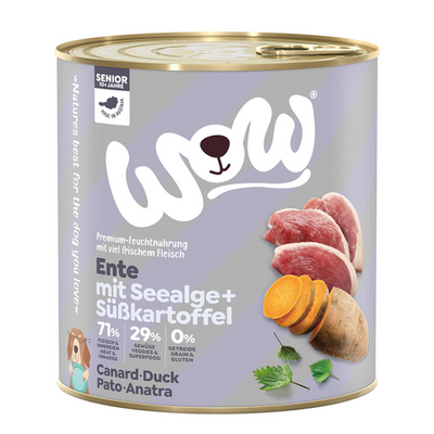 WOW Senior canard avec patates douces 800g - MyStetho Veterinary