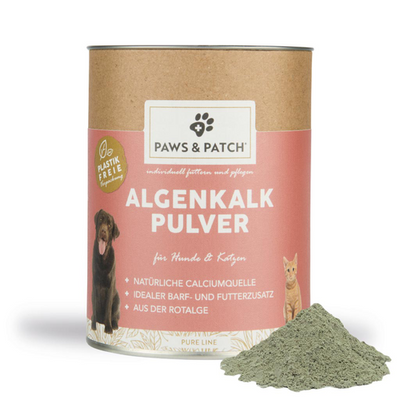 Paws&Patch Poudre de CALCAIRE D'ALGUES pour chiens et chats 250g - MyStetho Veterinary