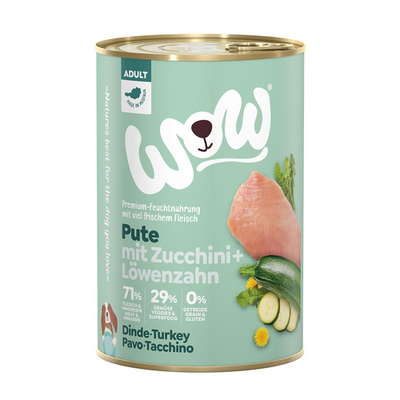 WOW WOW Adult dinde avec courgettes, 400g - MyStetho Veterinary