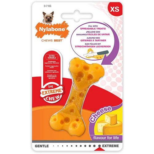 Nylabone Dura Chew Cheese Bone XS 7.5cm - MyStetho Veterinary