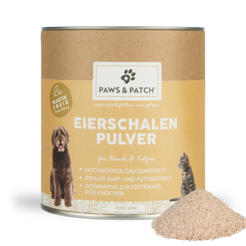 Paws&Patch Poudre de COQUILLES D'OEUFS pour chiens et chat 500g - MyStetho Veterinary