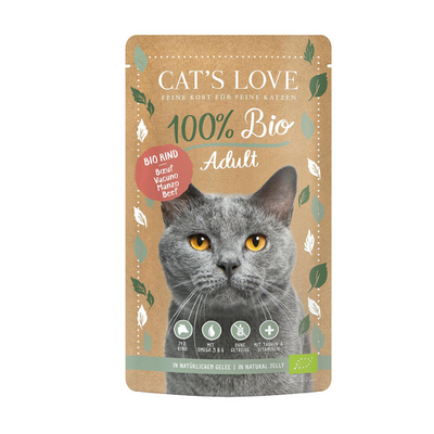 CAT&#039;S LOVE ADULT BIO bœuf 100g - MyStetho Veterinary