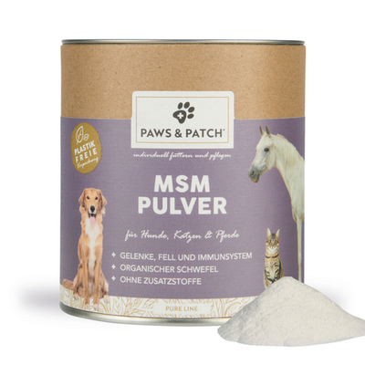 Paws&Patch Poudre de MSM pour chiens, chats et chevaux 400g - MyStetho Veterinary