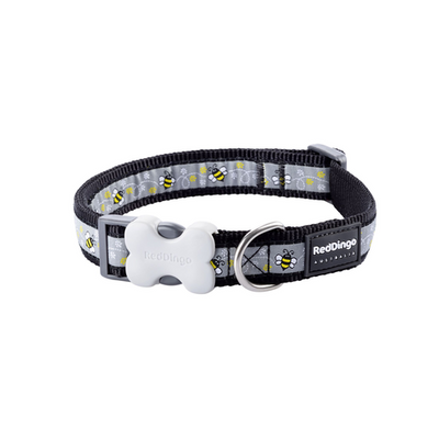 RedDingo Dog Collar Design Black XS Bumble Bee Black 12mm x 20-32cm - MyStetho Veterinary