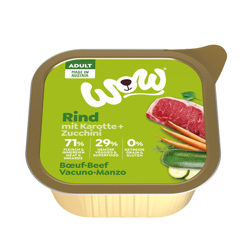 WOW Adult boeuf avec carottes, 150g - MyStetho Veterinary