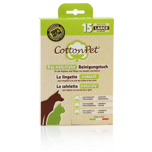 CottonPet lingettes, en pur coton - MyStetho Veterinary