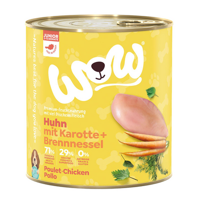 WOW Junior poulet avec carottes, 800g - MyStetho Veterinary