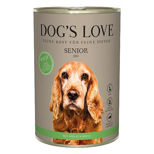 Dog&#039;s Love Senior 10+ Light gibier, épinard &amp; poire, 400g - MyStetho Veterinary