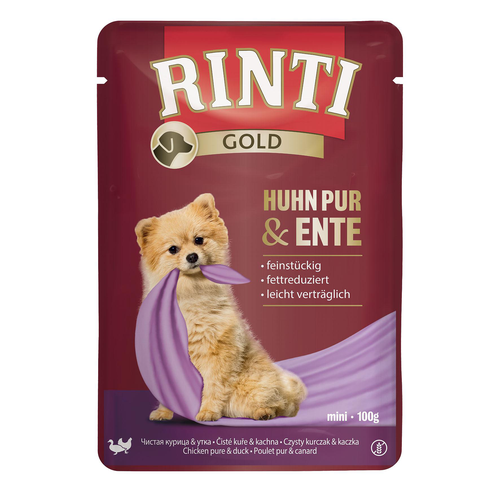 Rinti Gold Mini PUR Poulet &amp; canard, 100g - MyStetho Veterinary