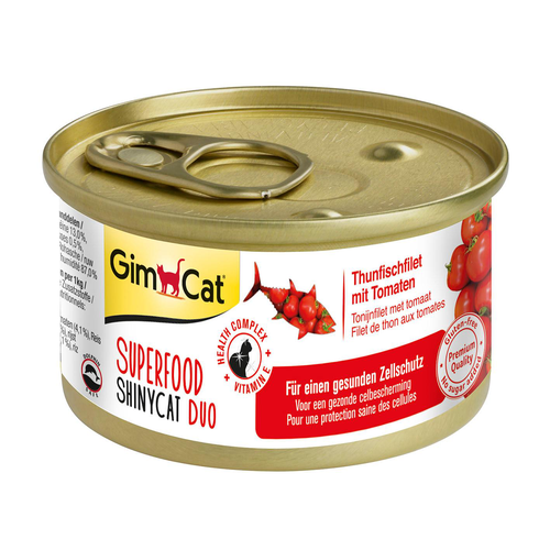 GimCat ShinyCat Duo Superfood, thon &amp; tomates - MyStetho Veterinary