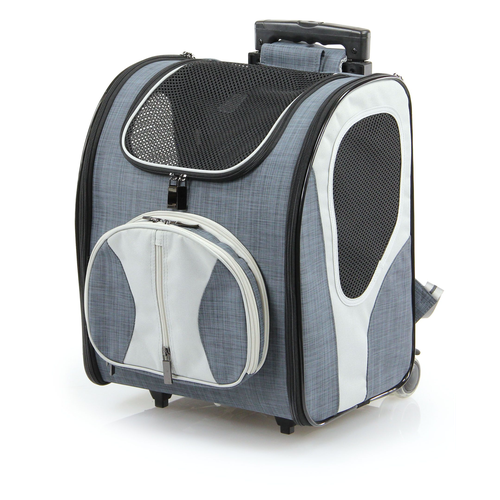 swisspet H&K trolley backpack Chester 34.5x31.5x45cm gray, max. load 15kg - MyStetho Veterinary