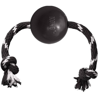KONG Extreme Ball avec corde L, Ø 7.6 cm - MyStetho Veterinary