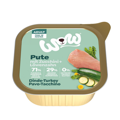 WOW Adult dinde avec courgettes, 150g - MyStetho Veterinary