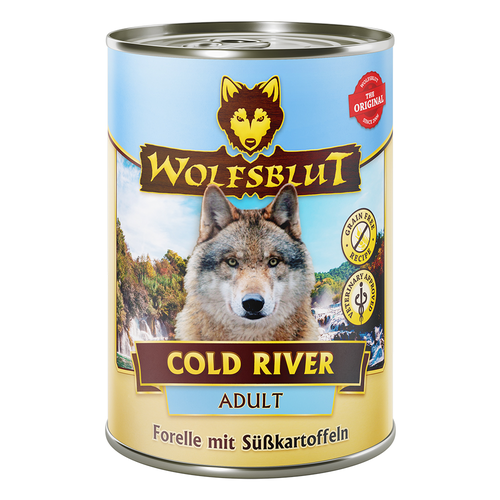 Wolfblut Canine Adult Cold River - truite avec patate douce 395g - MyStetho Veterinary