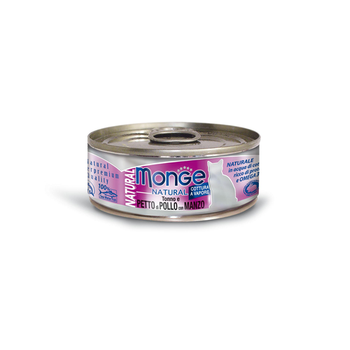 Monge Natural Cat Ad. Tuna&amp;Chic&amp;Beef 80g - MyStetho Veterinary