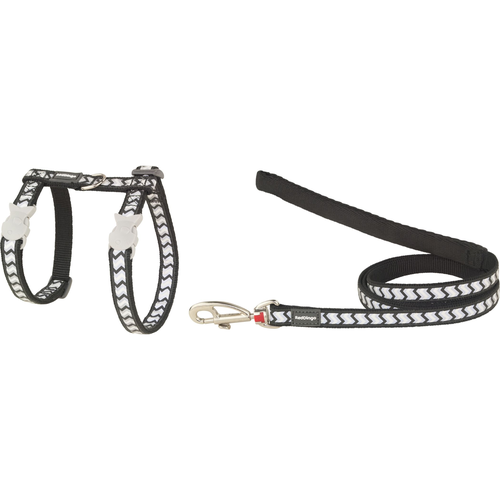 RD Cat Harness&Lead Refle Ziggy Black XS 12 Neck 21-35cm, Body 27-48cm, Lead 1.2m - MyStetho Veterinary