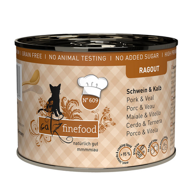 Catz Finefood Ragout No. 609 avec porc &amp; veau - MyStetho Veterinary