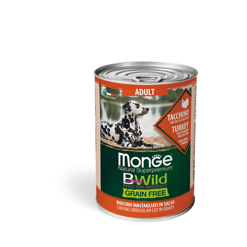 Monge BWild GF Wet Adult Turkey 400g - MyStetho Veterinary