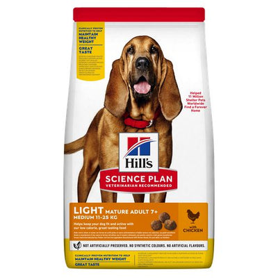 Hill's Science Plan Light Medium Mature Adult 7+ Chicken 14 kg - MyStetho Veterinary
