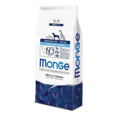 Monge Daily Line – Puppy & Junior Medium poulet - MyStetho Veterinary