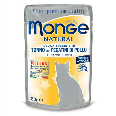 Monge Natural Cat Kitten Thon et fois de poulet - MyStetho Veterinary