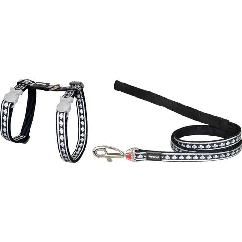 RD Cat Harness&Lead Reflec Fish Black XS 12 Neck 21-35cm, Body 27-48cm, Lead 1.2m - MyStetho Veterinary