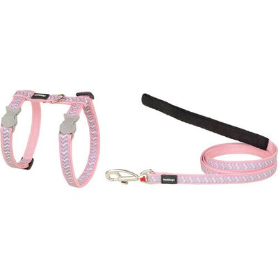 RD Cat Harness&Lead Reflec Ziggy Pink XS 12 Neck 21-35cm, Body 27-48cm, Lead 1.2m - MyStetho Veterinary