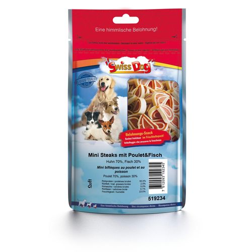 SwissDog Mini-Steaks avec poulet & poisson - MyStetho Veterinary