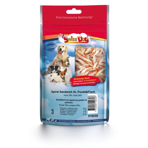 SwissDog Spiral-Sandwich XL avec poulet & poisson - MyStetho Veterinary
