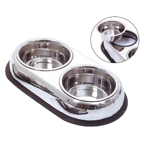 Swisspet écuelle double en acier inox - MyStetho Veterinary