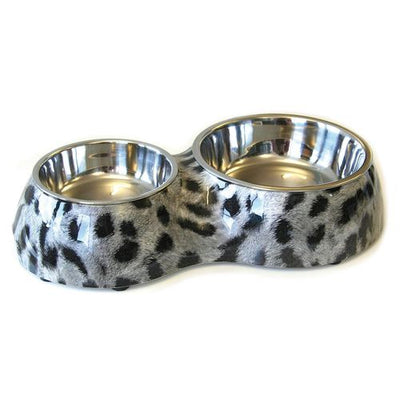 Swisspet Ecuelle double en mélamine Leopard - MyStetho Veterinary