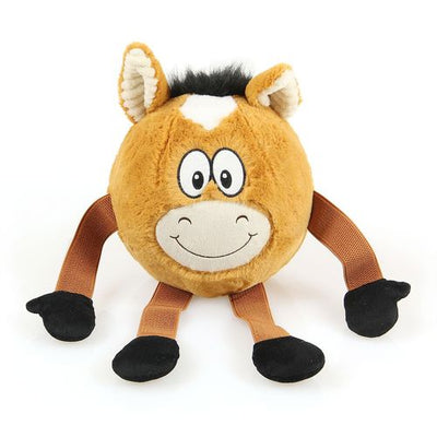 Swisspet Faceball cheval en peluche, brun, sans couinement - MyStetho Veterinary