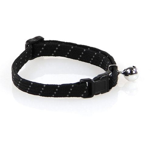 Swisspet ReflectLine collier p.chats noir 10mm/20-30cm - MyStetho Veterinary