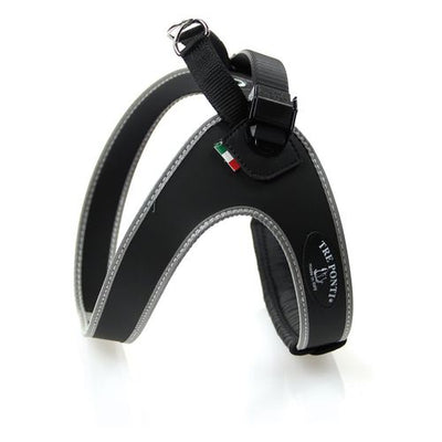 TrePonti Geschirr Reflektiv Schwarz 4,5 Geschirr - bis 20kg - MyStetho Veterinary